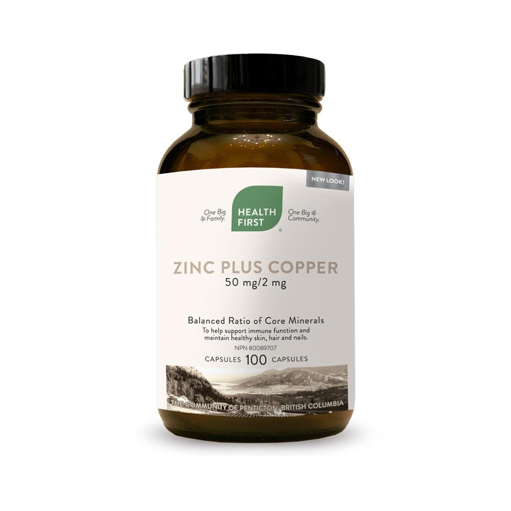 Health First Zinc Plus Copper, 100 capsules