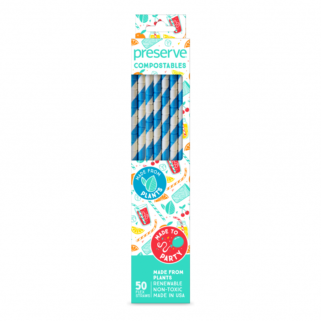 Compostables Straws Blue