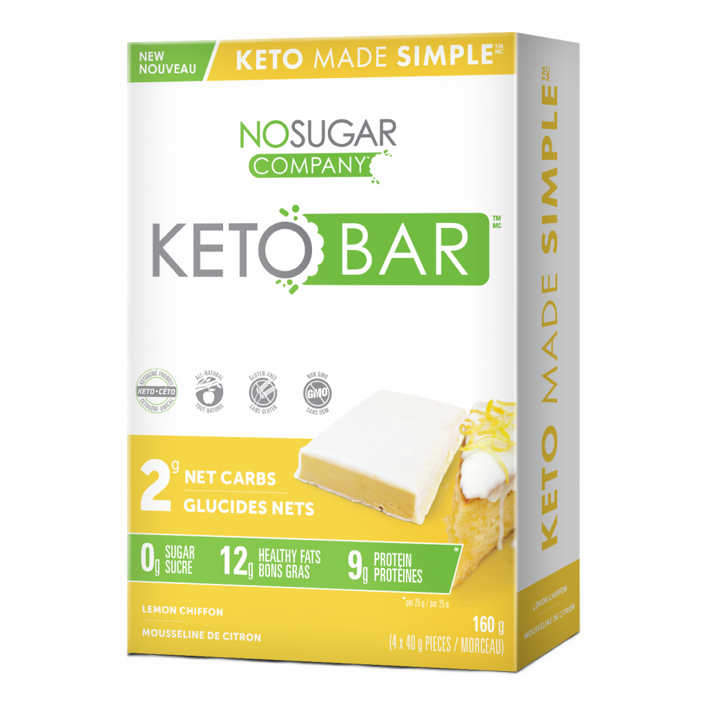 No Sugar Keto Bar Lemon Meringue