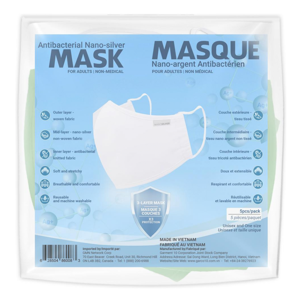 Nano Silver Adult Masks Green