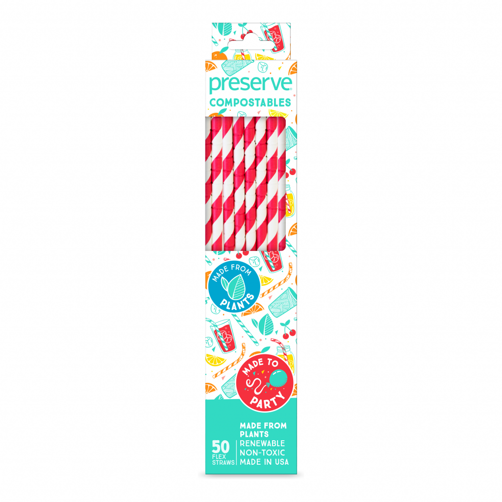 Compostables Straws Red