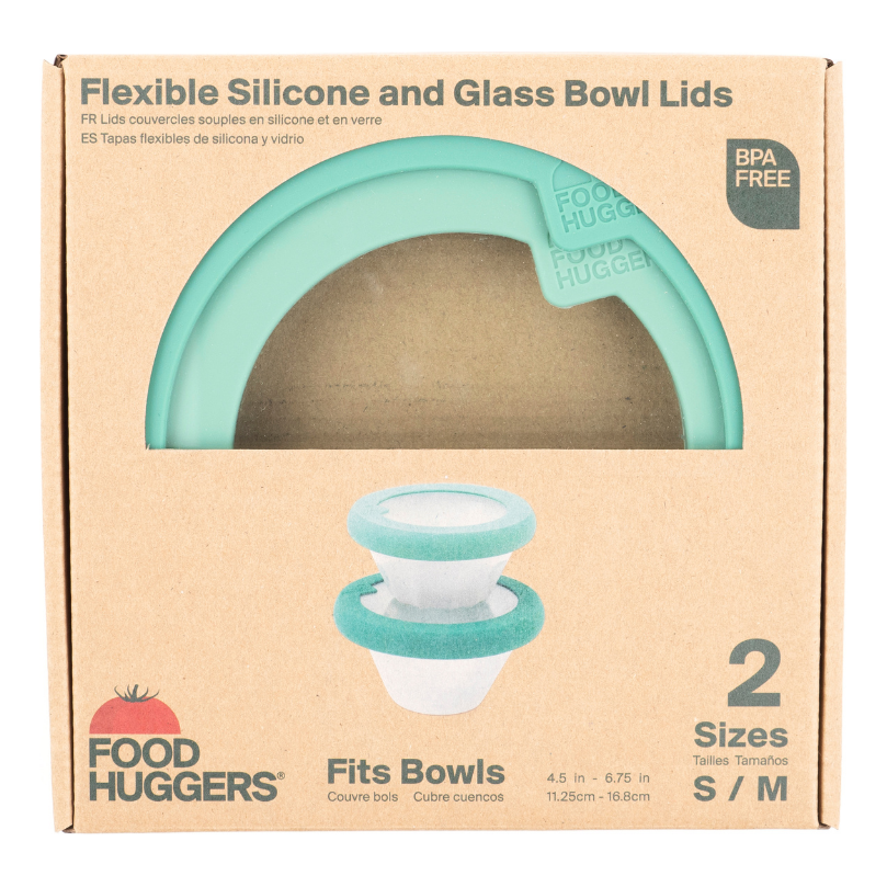 Silicone and Glass Bowl Lids - set of 2