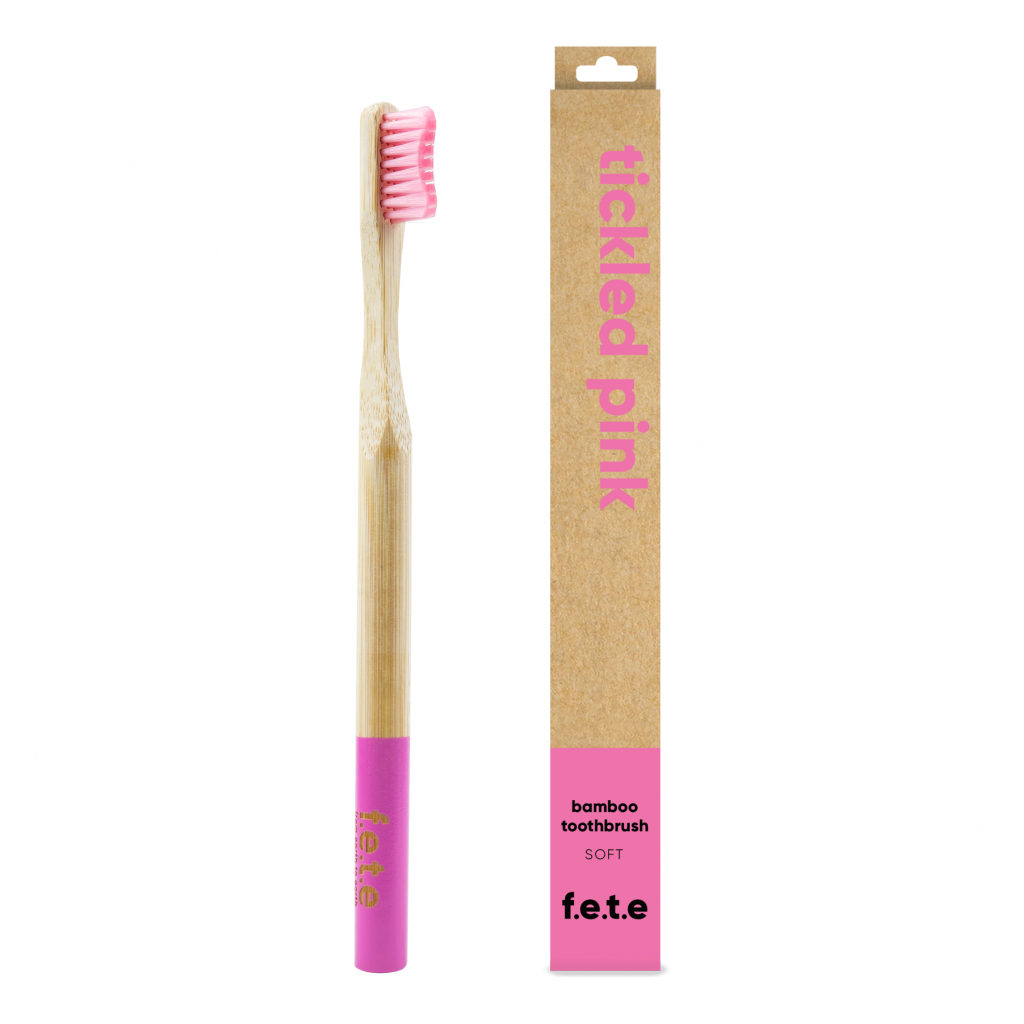Bamboo Toothbrush Tickled Pink Soft