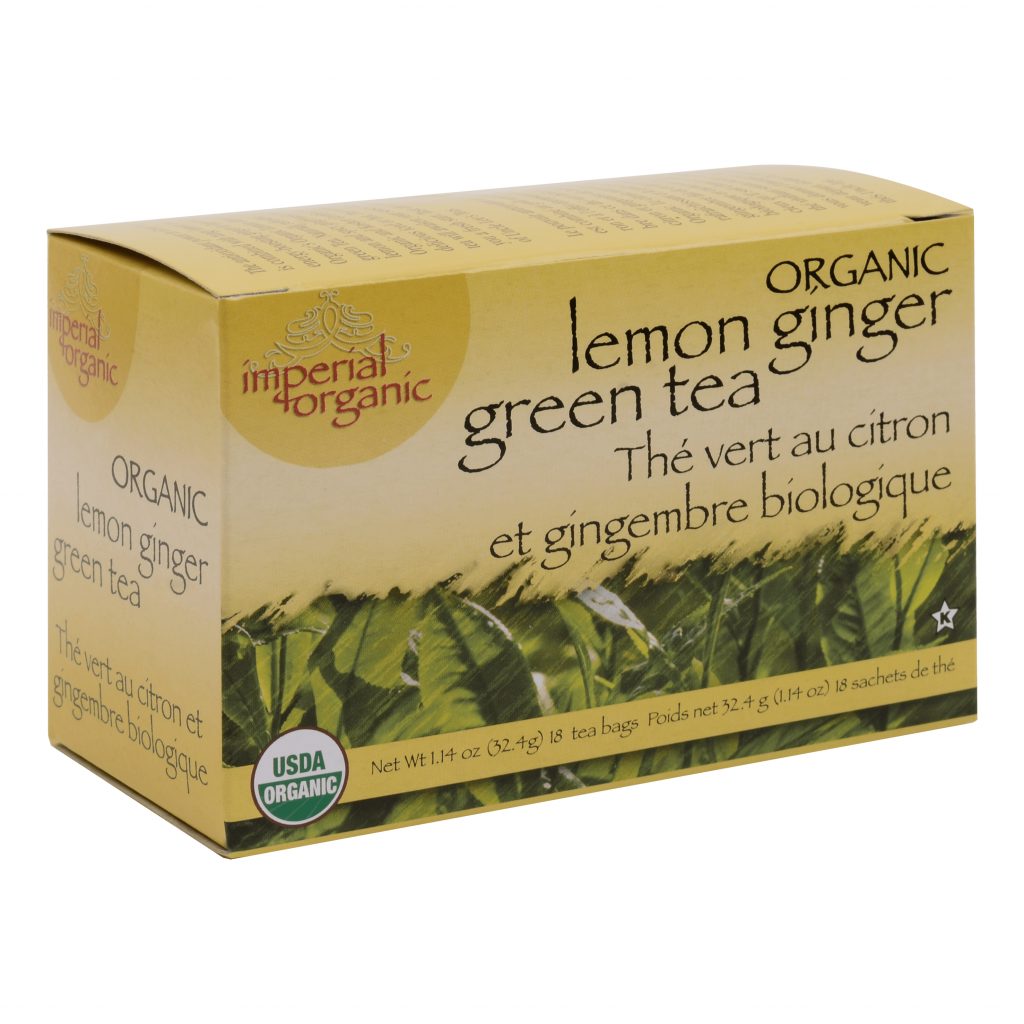 100% Organic Lemon Ginger Green Tea