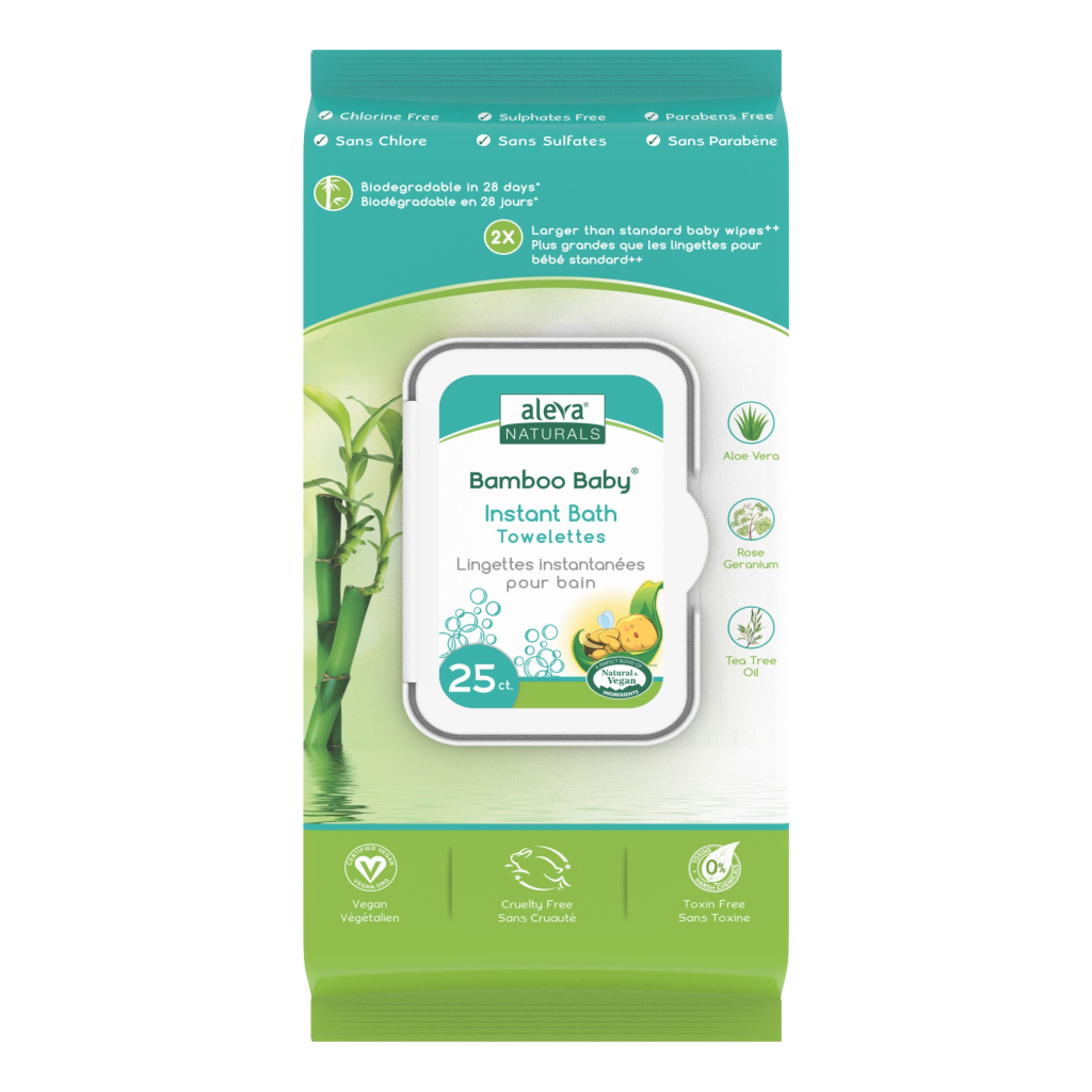 Bamboo Baby Instant Bath Towelettes